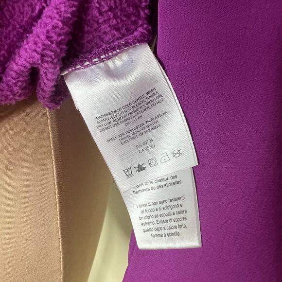 Columbia Jacket Small Womens Purple Wind & Water Resistant Fleece Lined Full Zip - Picture 8 of 9